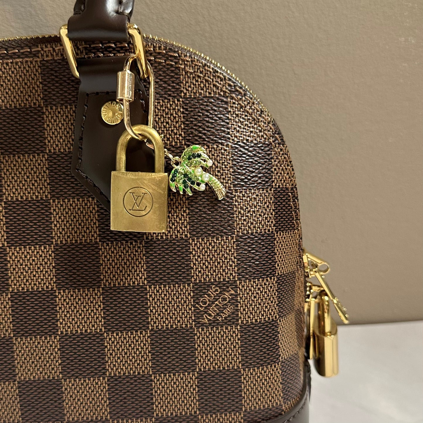 LV Palm Tree Lock Bag Charm