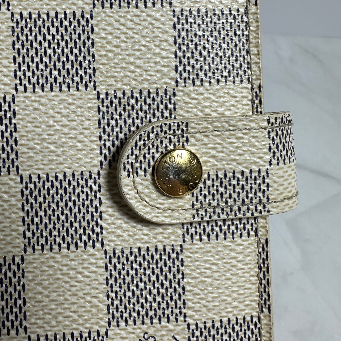Louis Vuitton Small (PM) Damier Azur Agenda - Preloved