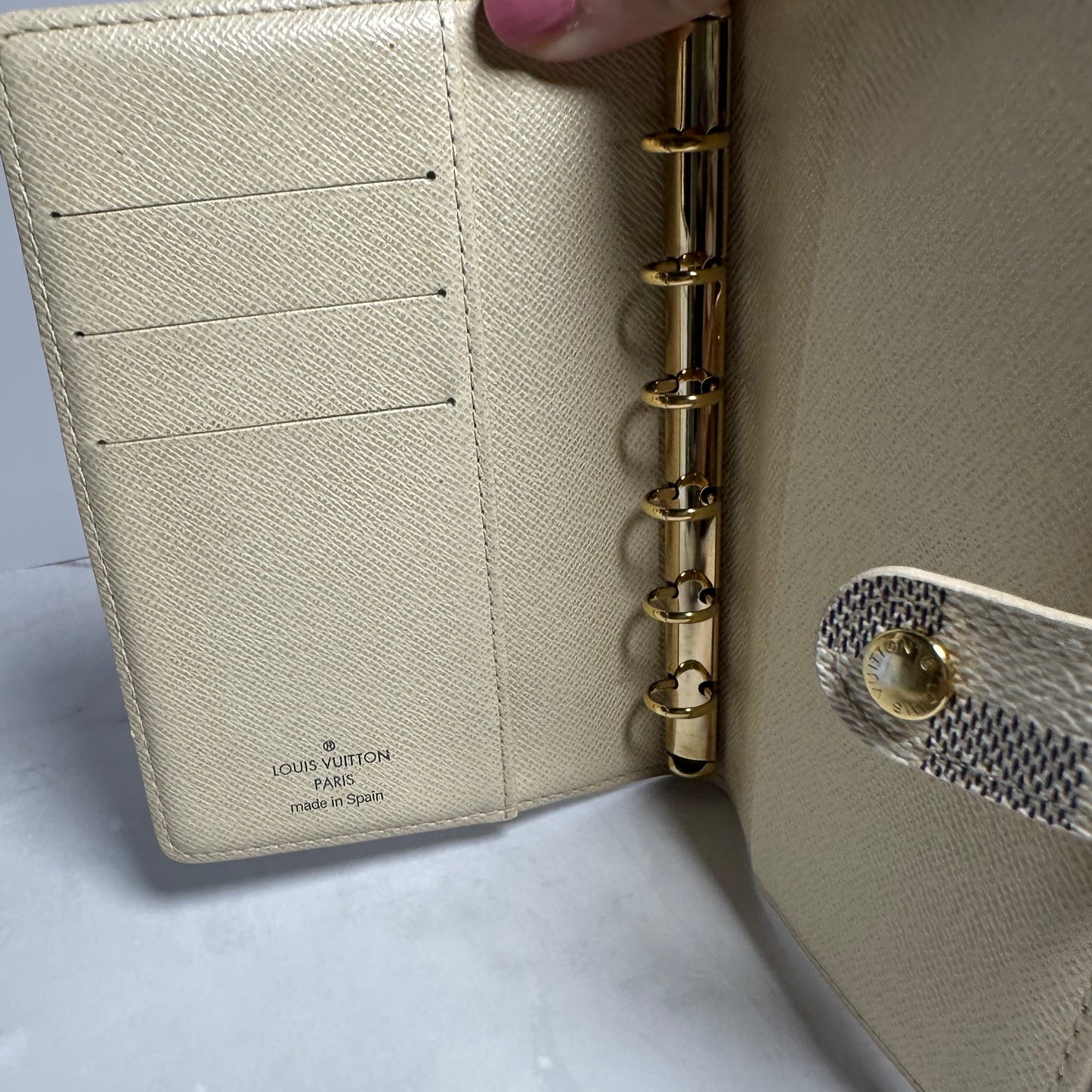 Louis Vuitton Small (PM) Damier Azur Agenda - Preloved