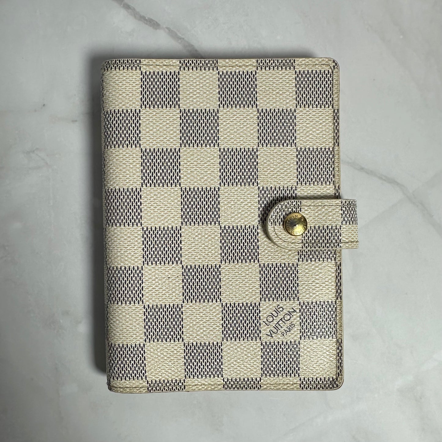 Louis Vuitton Small (PM) Damier Azur Agenda - Preloved