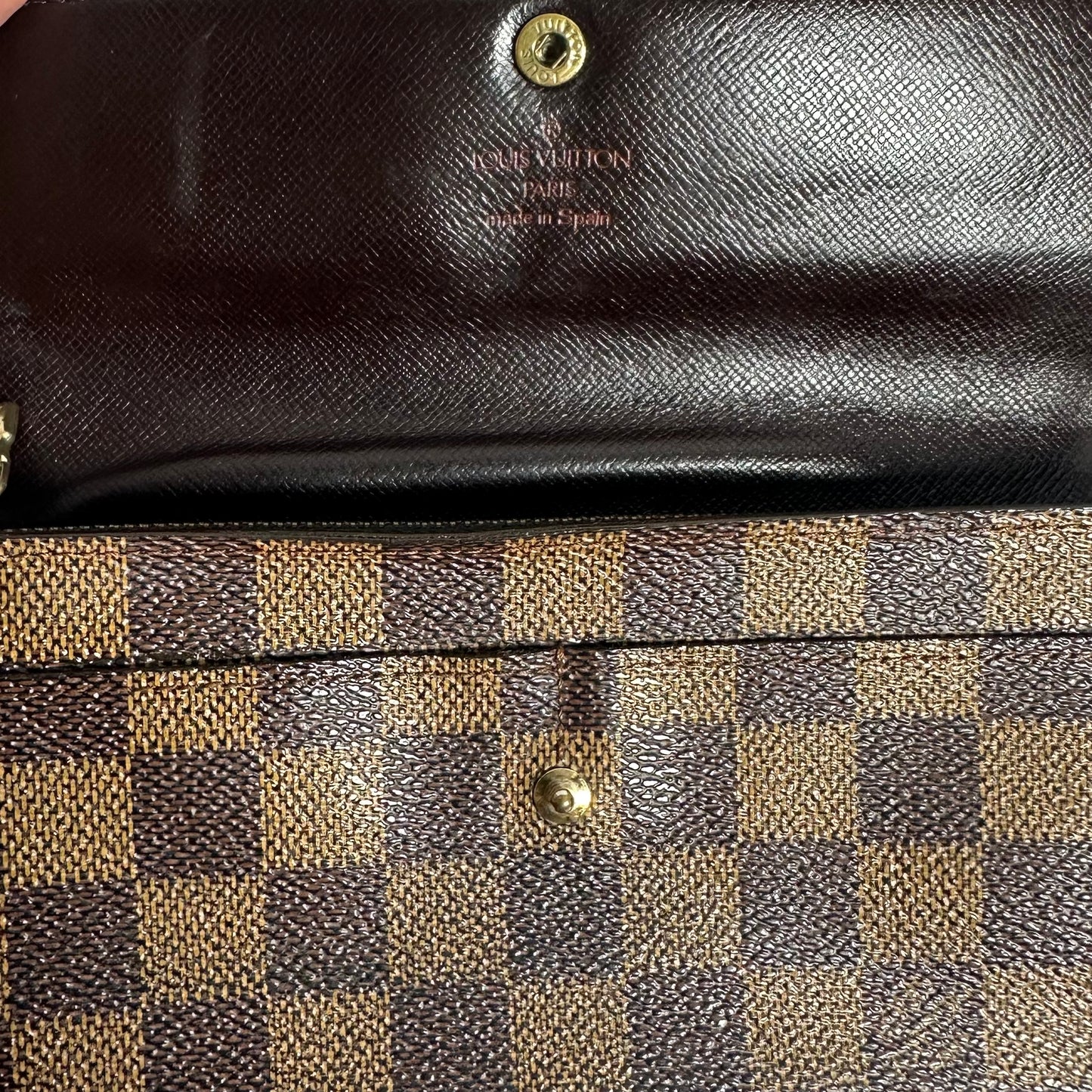 Louis Vuitton Damier Ebene Sarah Wallet - Vintage