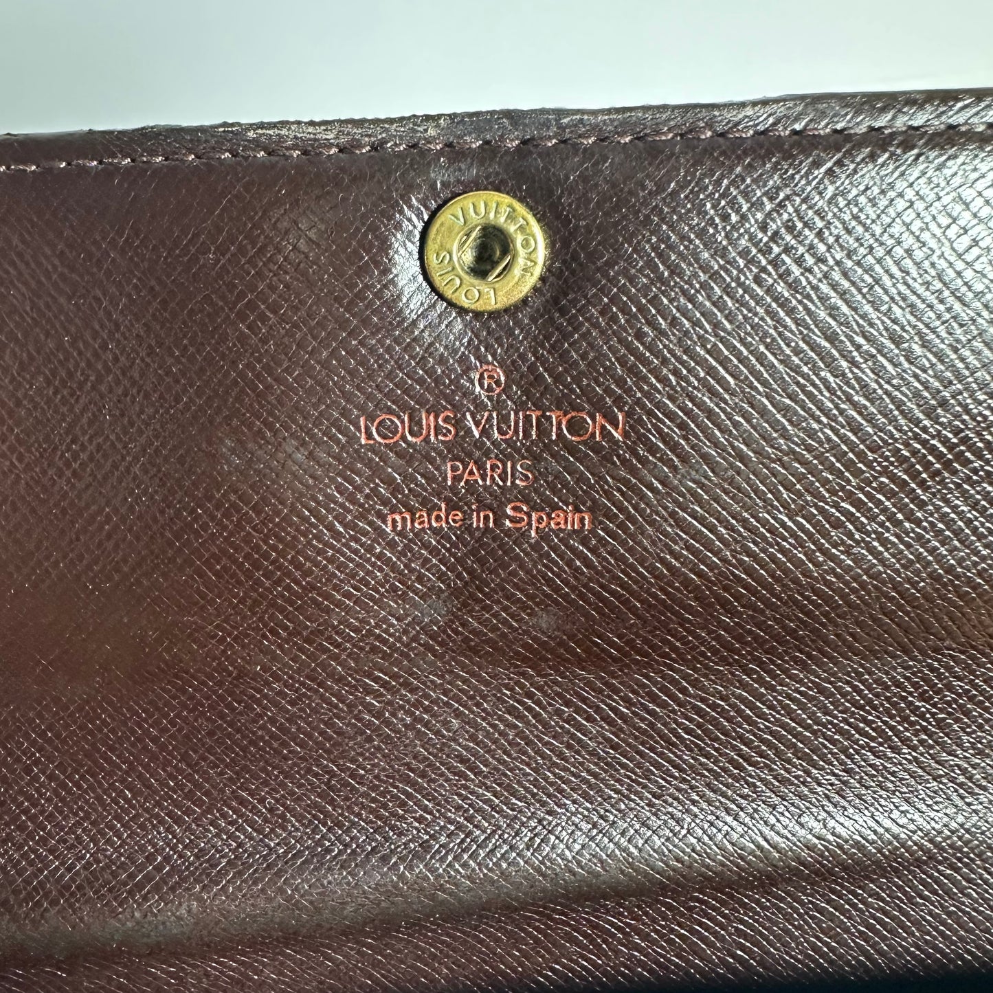 Louis Vuitton Damier Ebene Sarah Wallet - Vintage