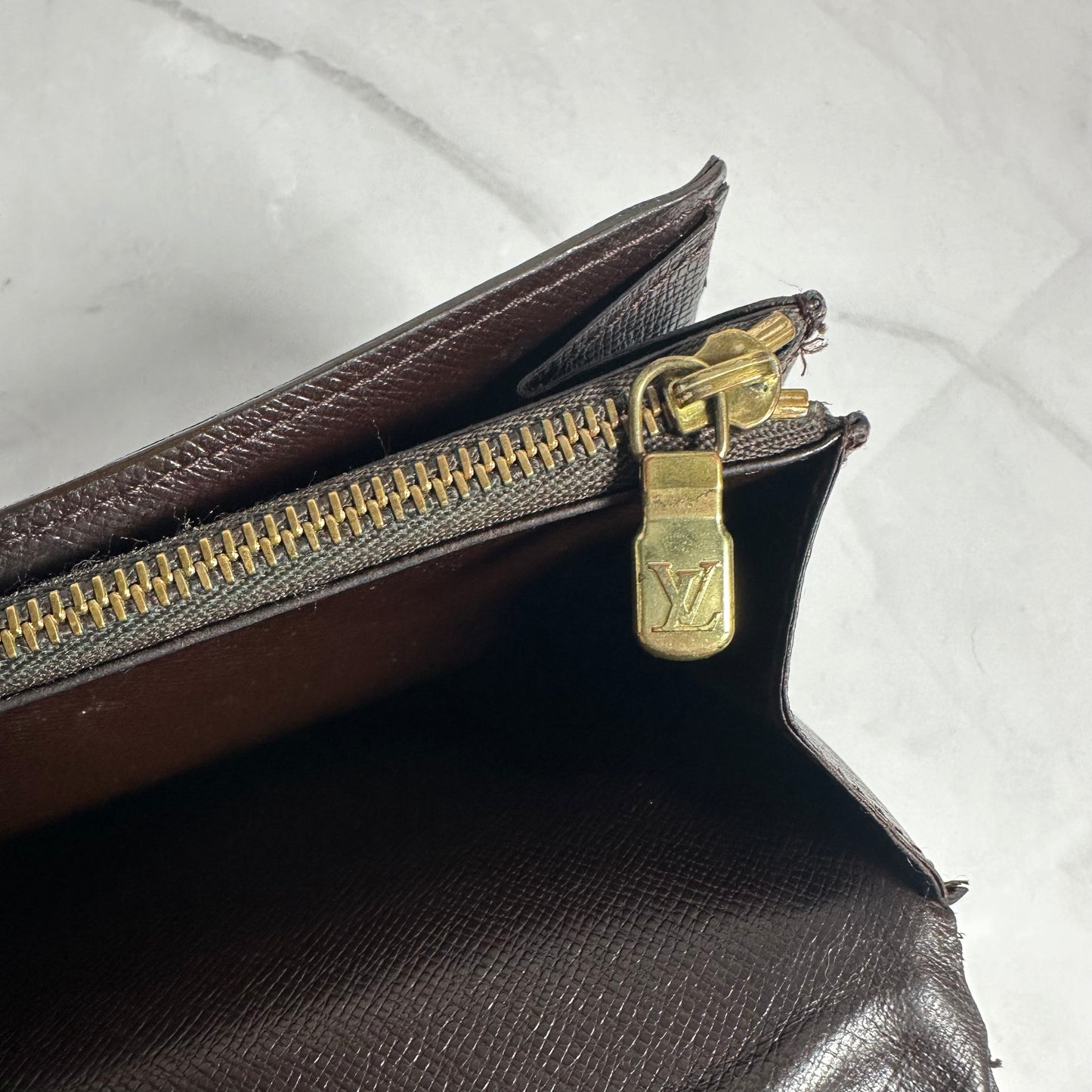 Louis Vuitton Damier Ebene Sarah Wallet - Vintage
