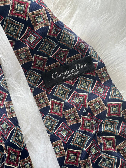 Christian Dior Vintage Box Design Tie