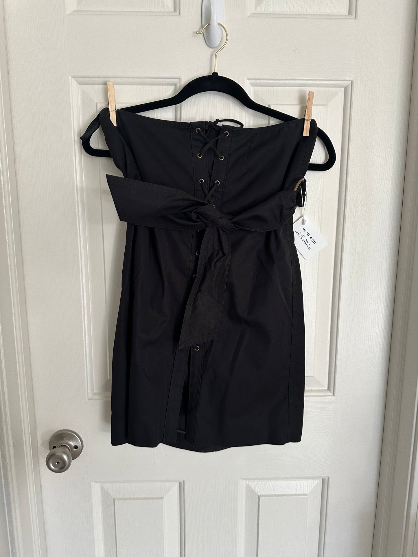 YSL Preloved VIntage Black Saharienne Skirt