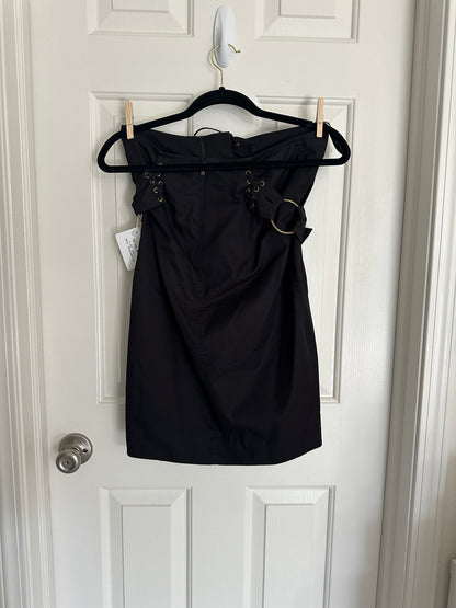 YSL Preloved VIntage Black Saharienne Skirt