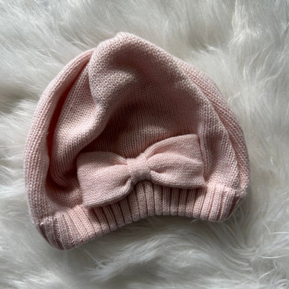 Kate Spade Light Pink Knit Bow Beret