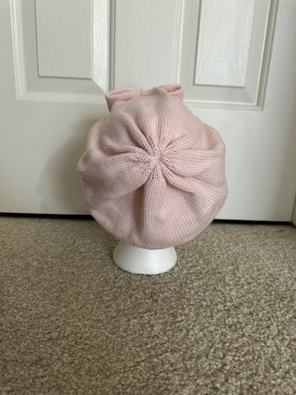 Kate Spade Light Pink Knit Bow Beret