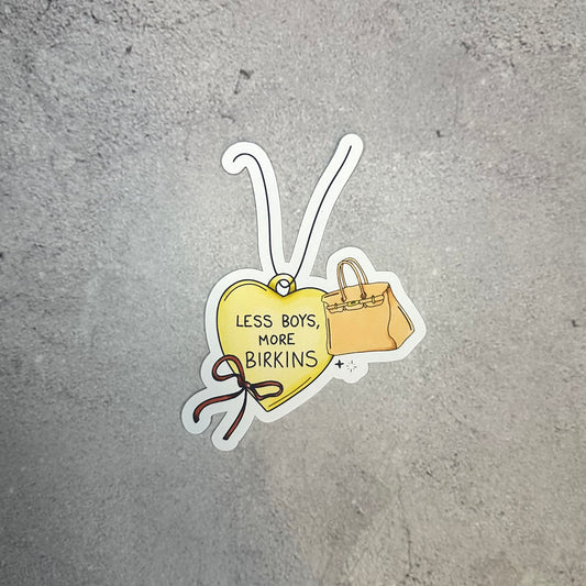 "Birkin > Boys" Sticker