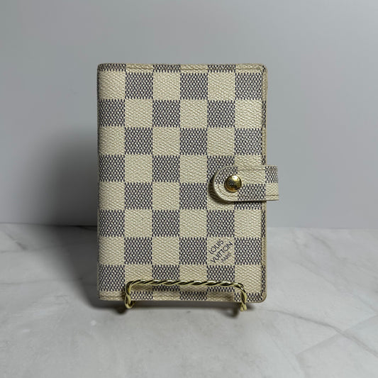 Louis Vuitton Small (PM) Damier Azur Agenda - Preloved