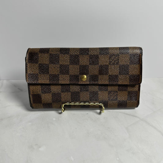 Louis Vuitton Damier Ebene Sarah Wallet - Vintage