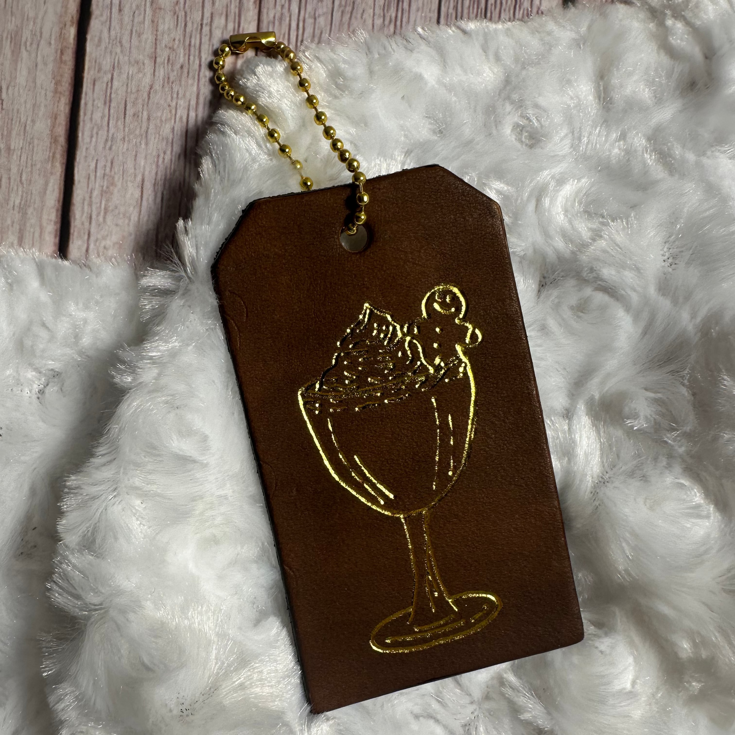 Gingerbread Drink Bag Tag