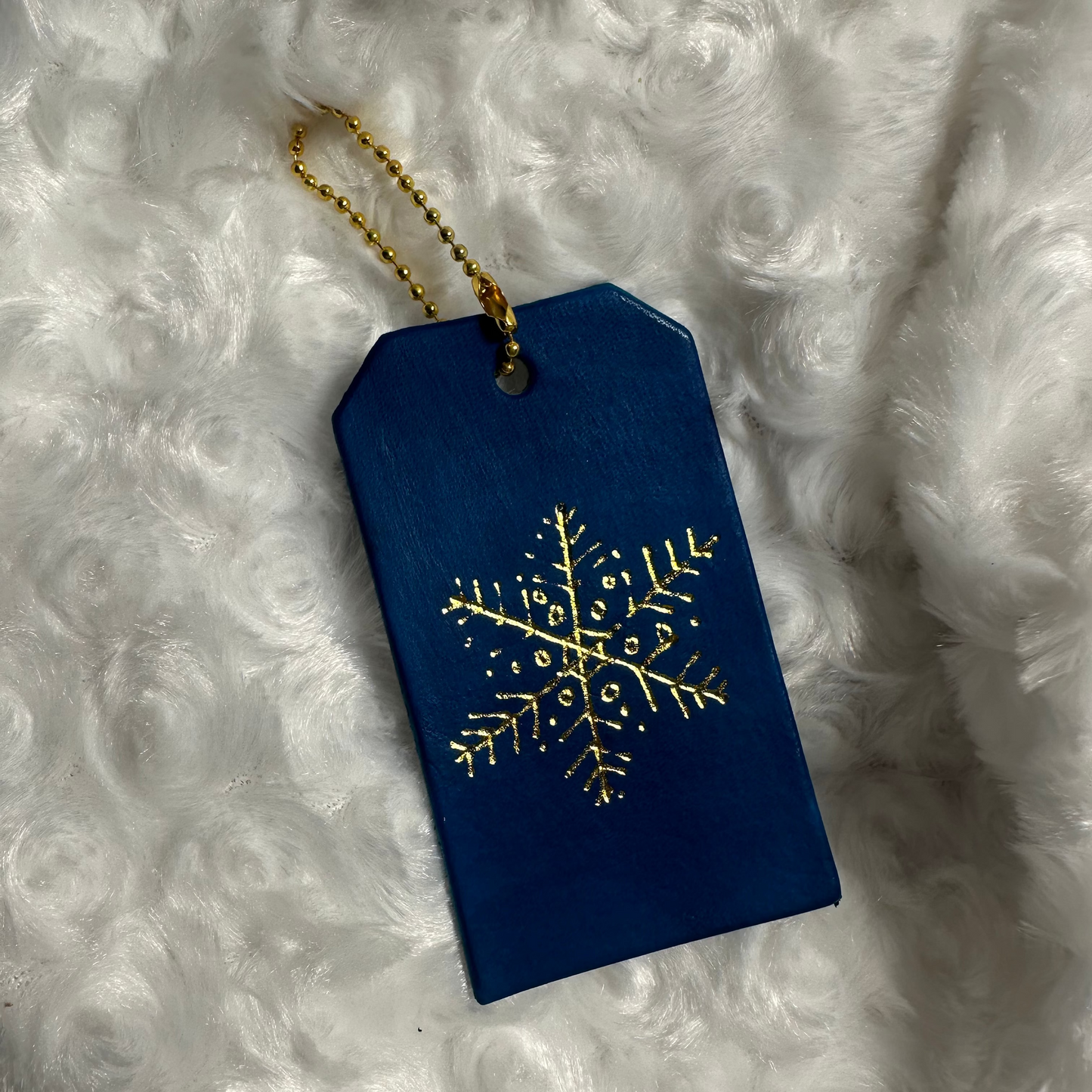 Snowflake Blue Bag Tag
