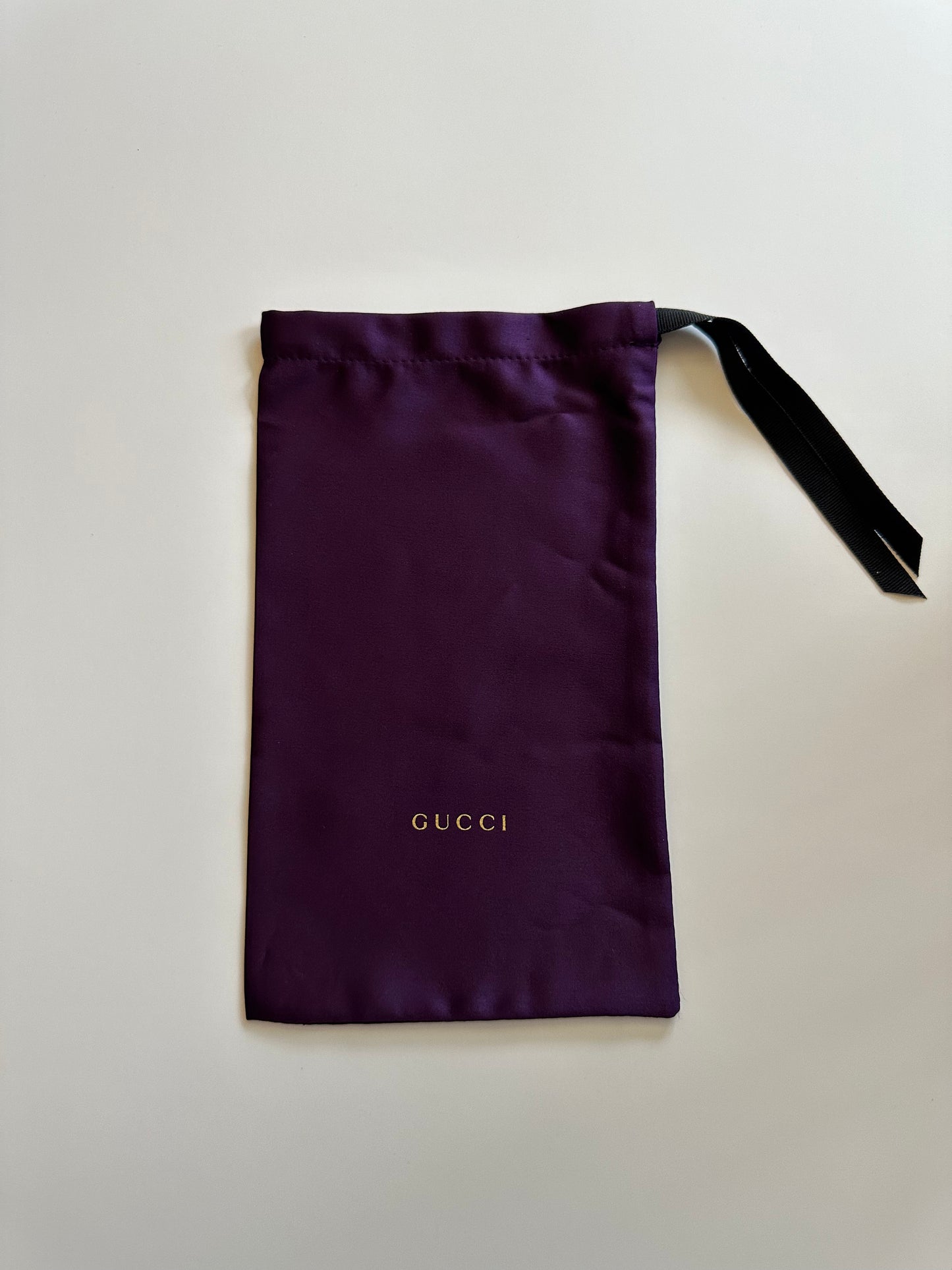 Gucci Preloved Purple Sunglass Case with Satin Pouch