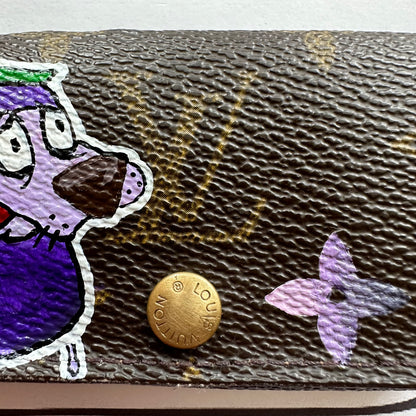 Louis Vuitton Custom Painted Vintage Keyholder (Courage the Cowardly Dog)