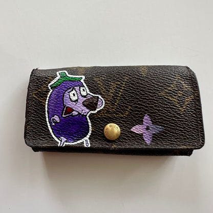 Louis Vuitton Custom Painted Vintage Keyholder (Courage the Cowardly Dog)