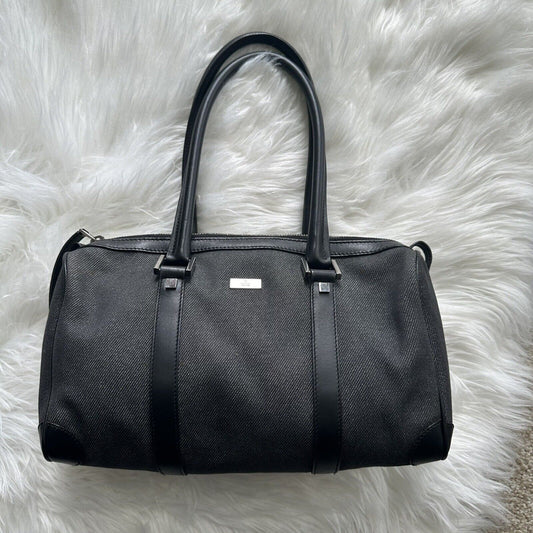 Gucci Preloved Black Denim Boston Bag