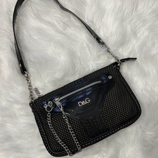 Dolce and Gabbana Preloved Black Chain Shoulder Bag